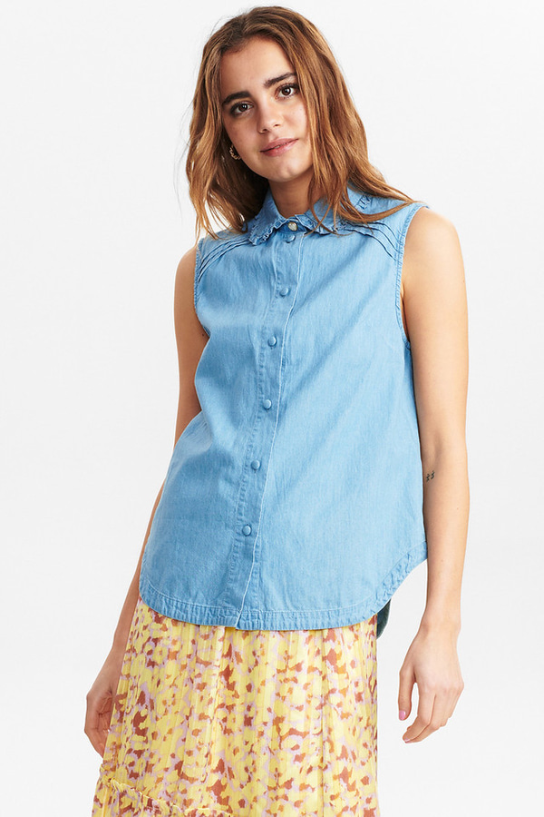 ΑΜΑΝΙΚΟ ΠΟΥΚΑΜΙΣΟ NUMPH - 3013 MEDIUM BLUE DENIM